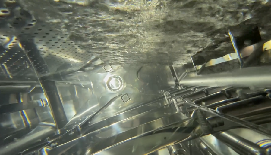 Inside washing chamber