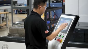 Operator using iFP Clean parts washer control